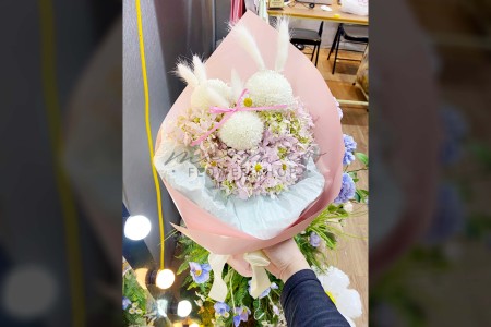 Bó Thỏ Pingpong Tú Cầu